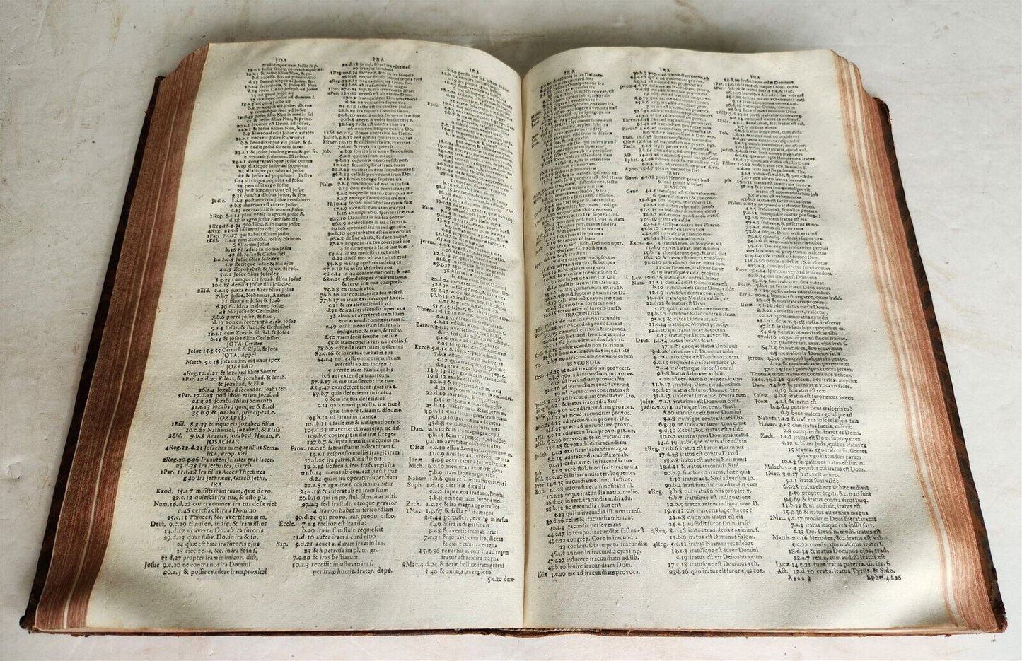 1731 BIBLE CONCORDANCE in LATIN antique FOLIO Concordantiae Bibliorum