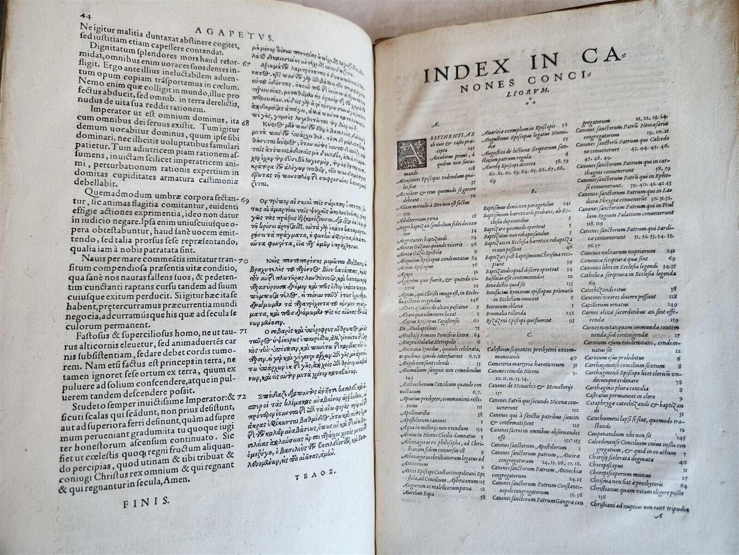 1570 GREEK THEOLOGY in LATIN by IRENAEUS antique 16th CENTURY FOLIO VELLUM BOUND