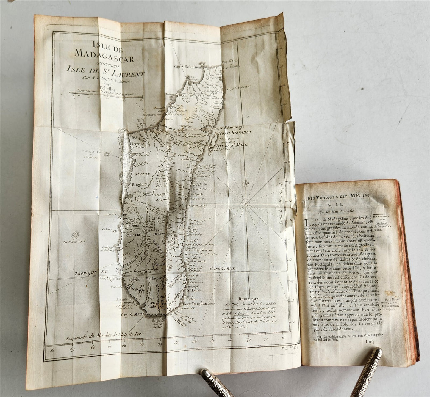 1749 HISTOIRE des VOYAGES antique vol. 18 CHINA & AFRICA illustrated MOZAMBIQUE