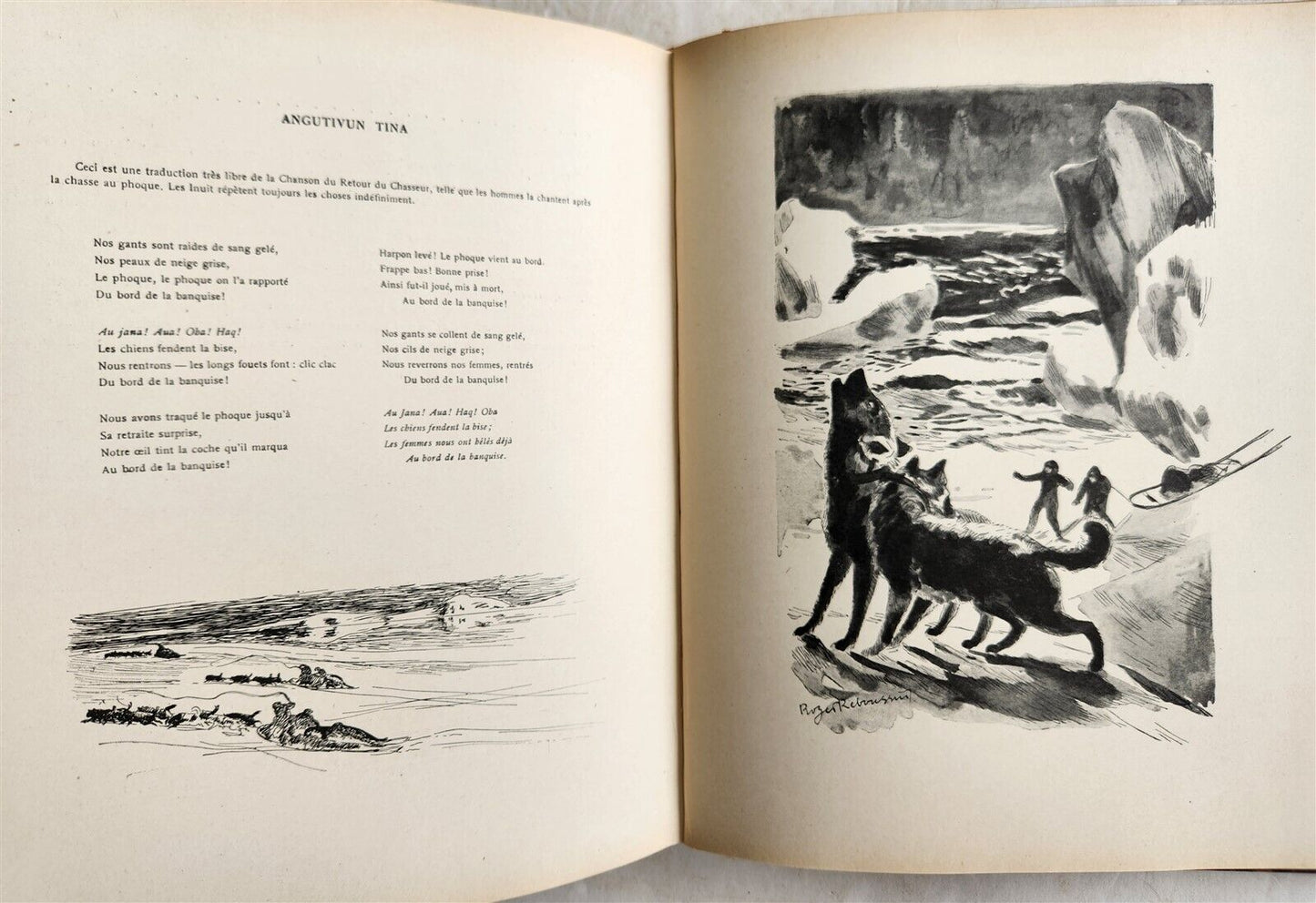 1925-1938 JUNGLE BOOK by KIPLING antique 2 VOLS ILLUSTRATED by Roger Reboussin