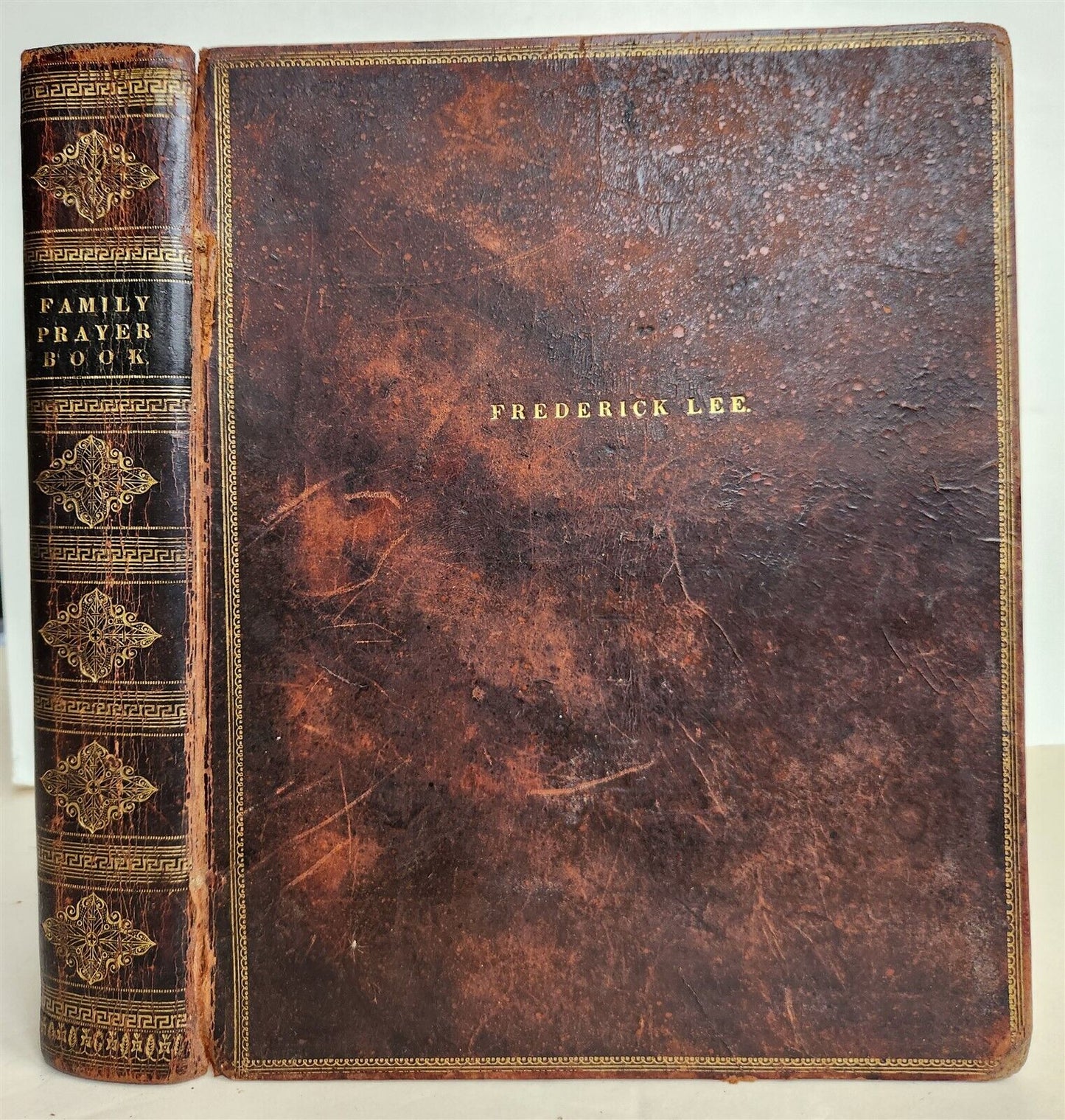 1823 FAMILY PRAYER BOOK antique NEW HAVEN AMERICANA FOLIO