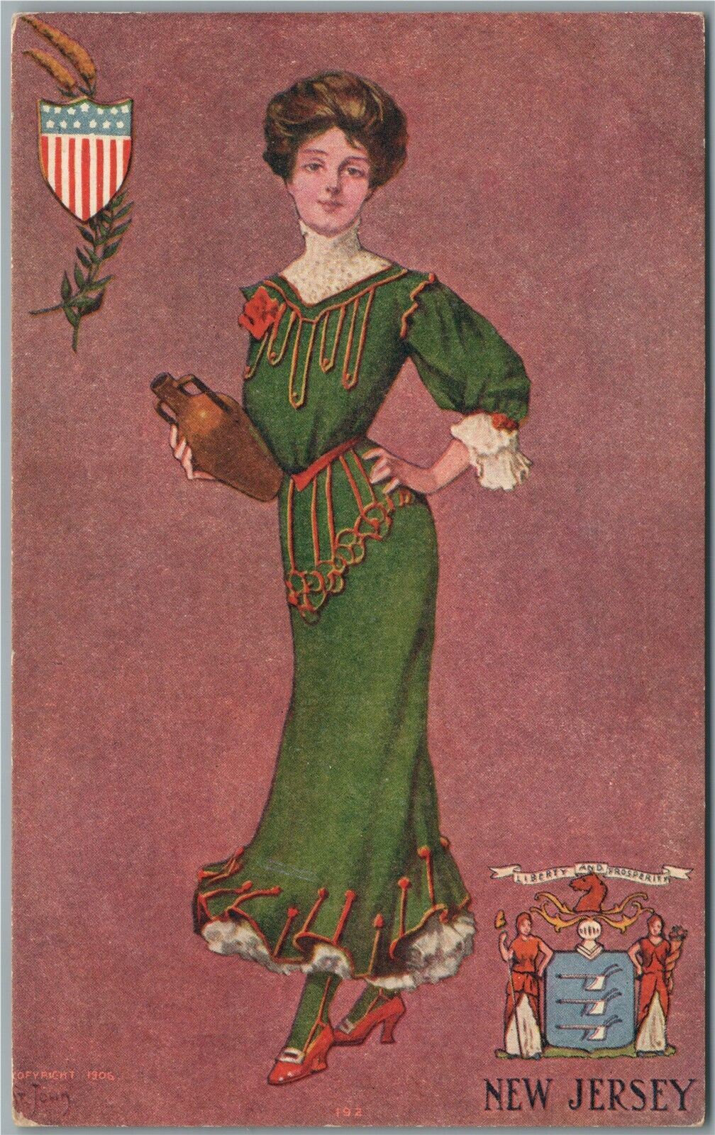 NEW JERSEY NJ ANTIQUE POSTCARD