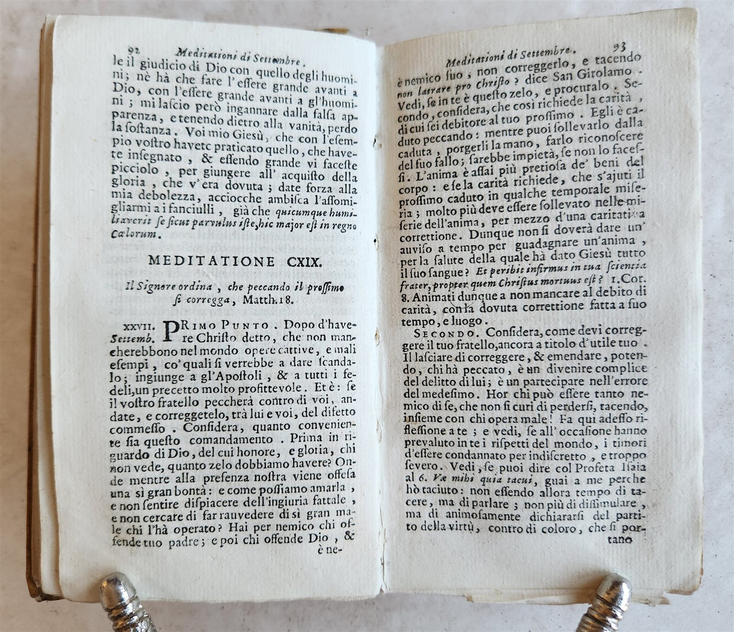 1705 MEDITATIONI SOPRA LA VITA di GIESU antique vellum bound