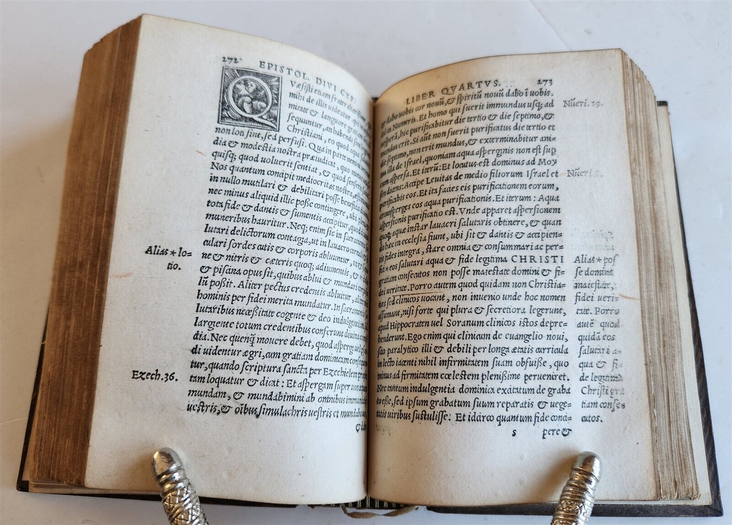 1524 OPERUM DIVI CAECILII CYPRIANI antique 16th CENTURY post-incunabula