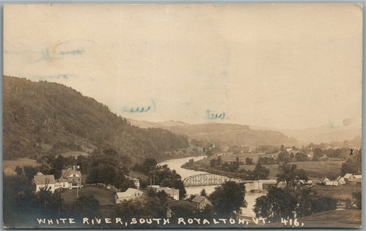 SOUTH ROYALTON VT WHITE RIVER ANTIQUE REAL PHOTO POSTCARD RPPC
