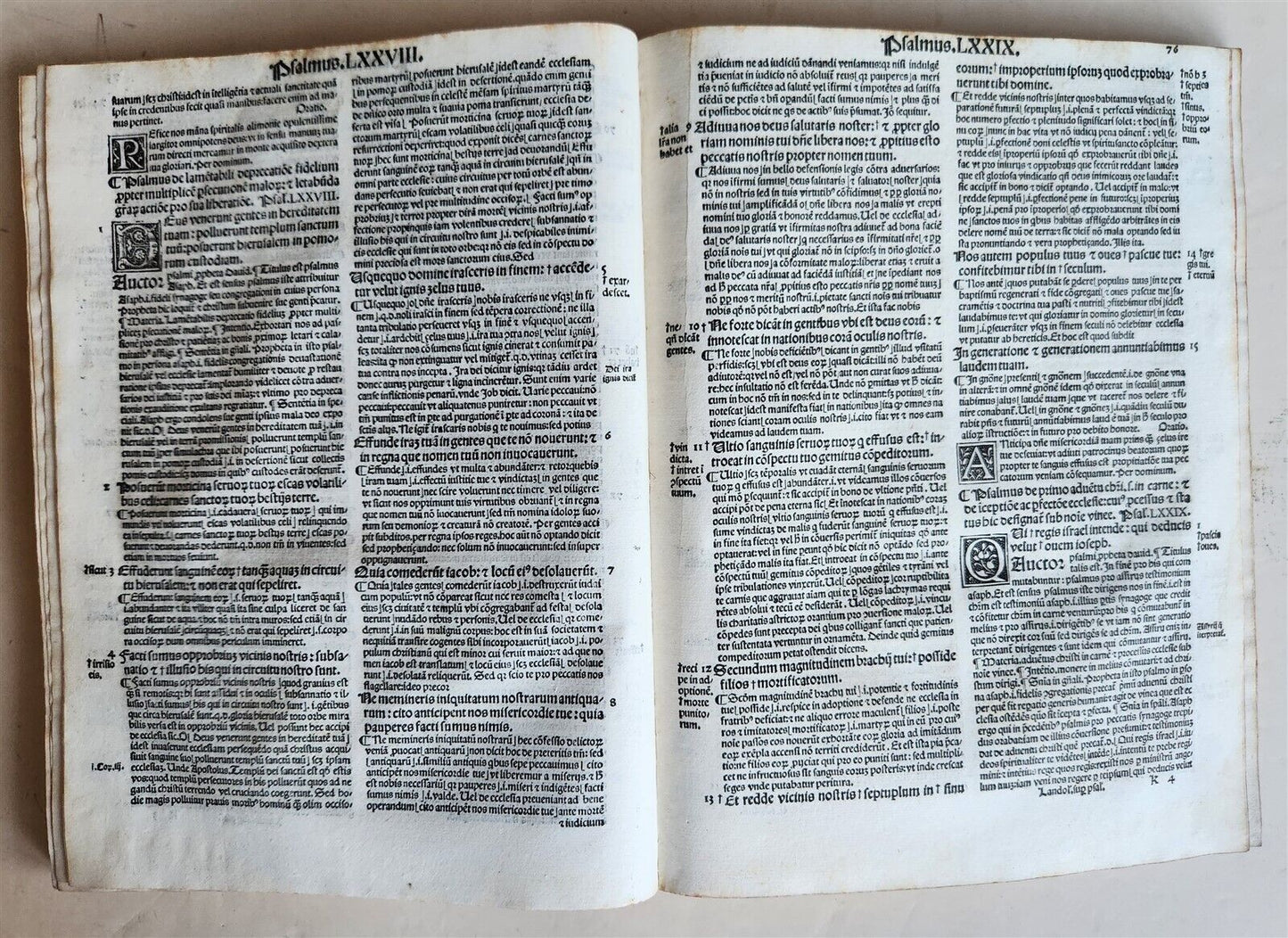 1521 POST-INCUNABULA COMMENTARY of PSALMS by Ludolph of Saxony antique VELLUM