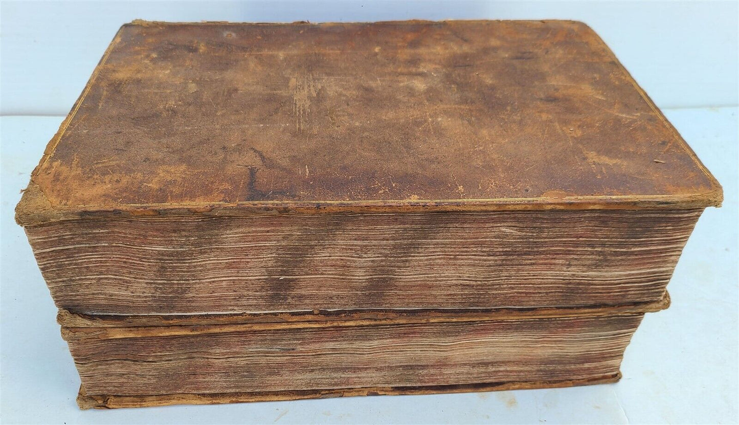 1619 ARISTOTLE OPERA OMNIA 2 MASSIVE FOLIOS antique GREEK & LATIN