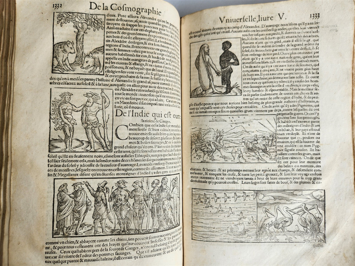 1556 COSMOGRAPHY by Sebastian Munster antique RARE ILLUSTRATED 16th cent. FOLIO