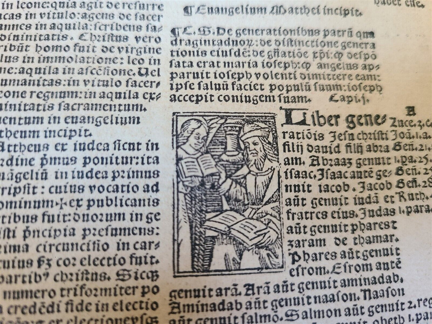 1524 BIBLIA POST-INCUNABULA ILLUSTRATED antique 16th CENTURY BIBLIA scarce