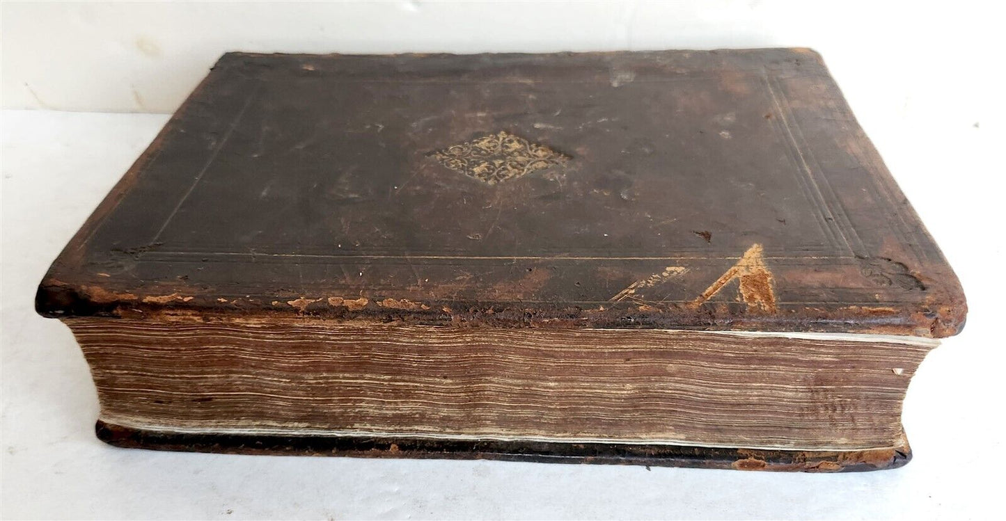 1593 BIBLE in LATIN antique LONDON ROBERT BARKER Old & New Testament FOLIO