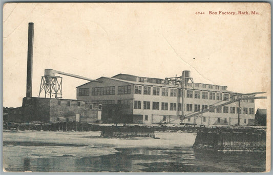 BATH ME BOX FACTORY ANTIQUE POSTCARD