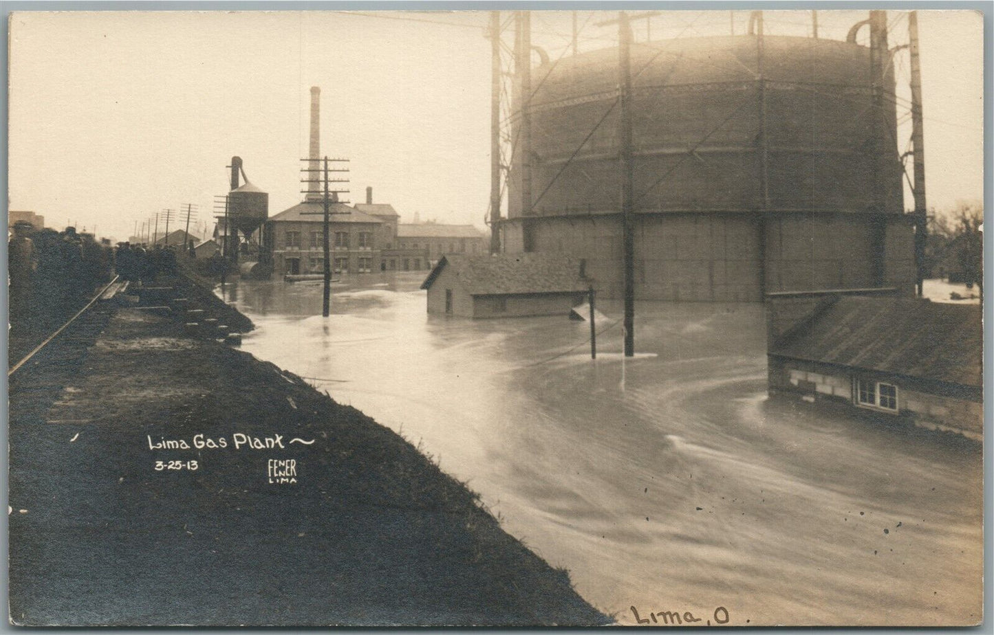 PAINSVILLE OH GAS PLANT ANTIQUE REAL PHOTO POSTCARD RPPC