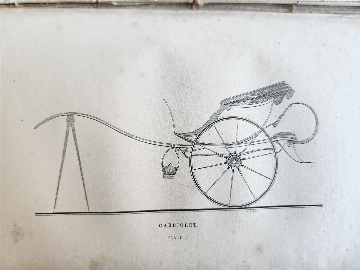 1837 ENGLISH PLEASURE CARRIAGES by William Bridges Adams antique ILLUSTRATED