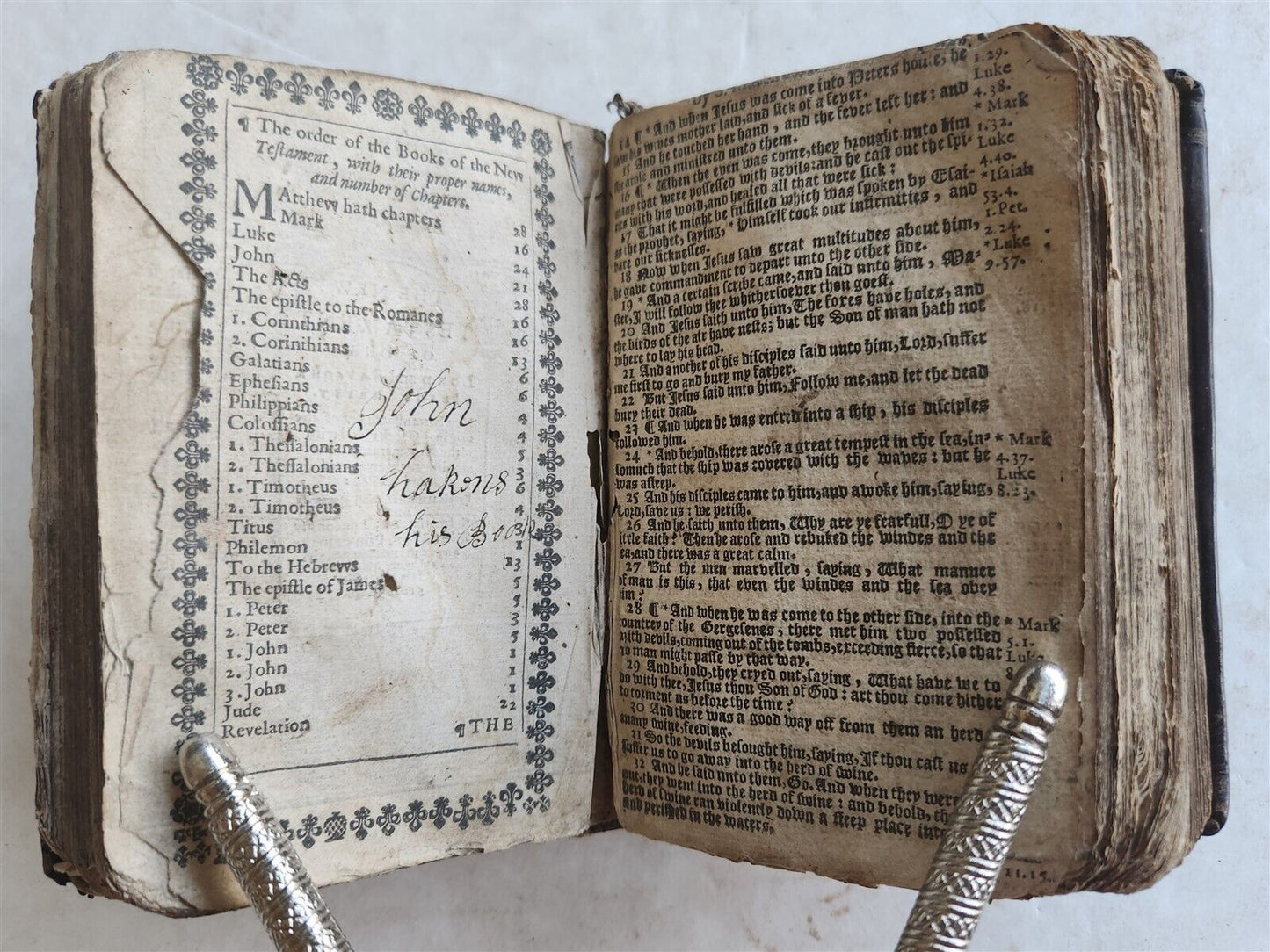 1641 BIBLE in ENGLISH antique New Testament LONDON BARKER & assigns of JOHN BILL