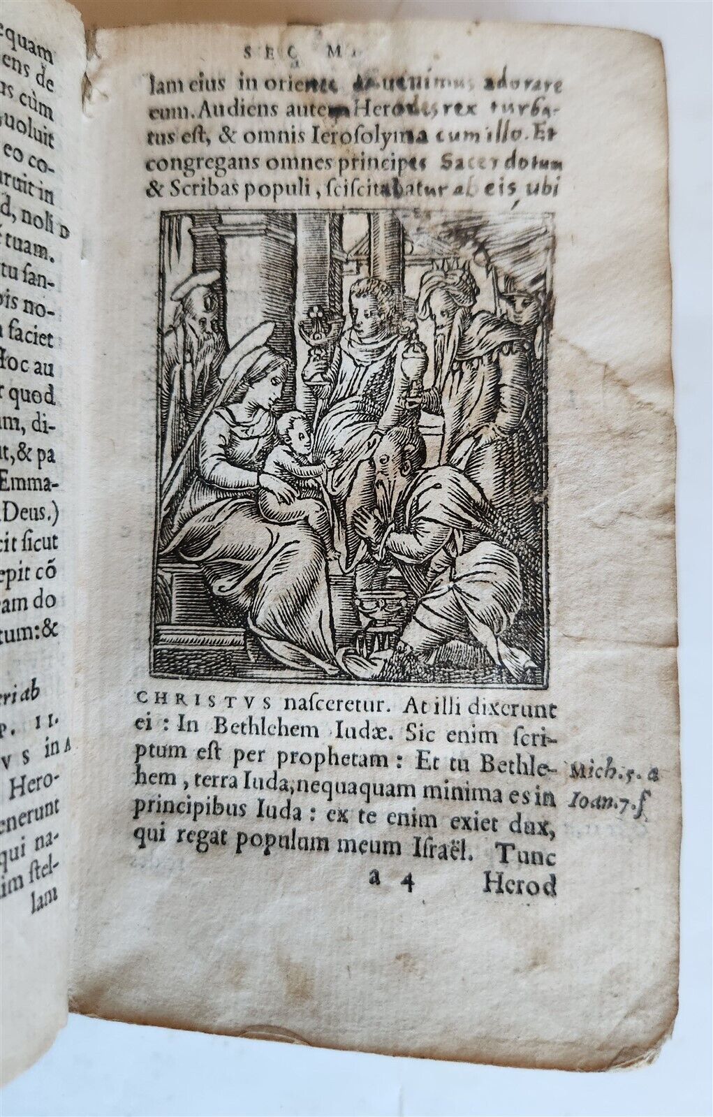1558 BIBLE IN LATIN ILLUSTRATED antique 16th CENTURY vellum bound NEW TESTAMENT