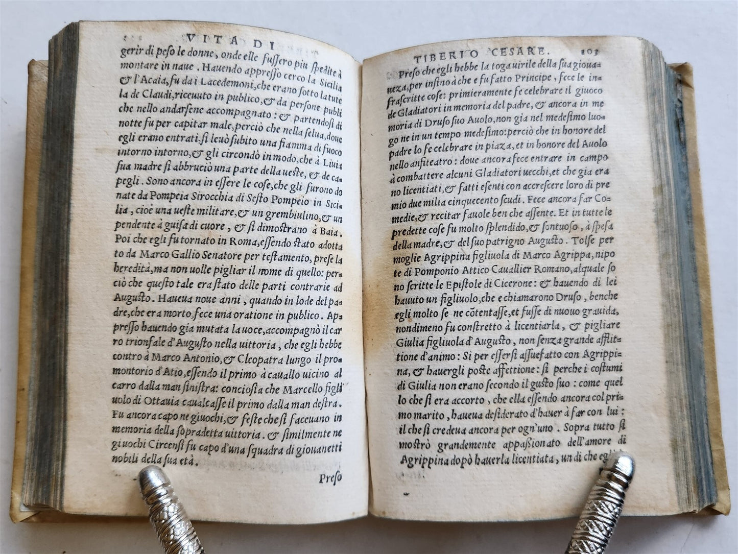 1554 LIFE of TWELVE CAESARS by SUETONIUS antique VELLUM BOUND ROMAN HISTORY