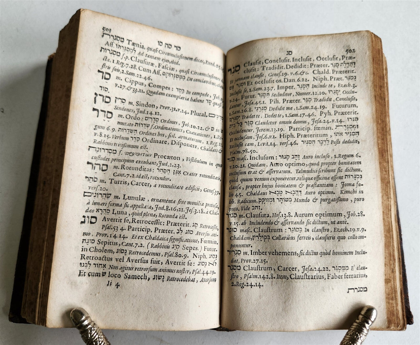 1676 LEXICON HEBRAICUM & CHALDAICUM antique by Johannis Buxtorf Judaica
