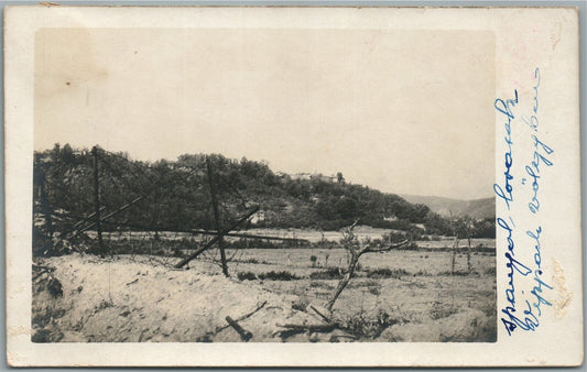 WWI ERA BATTLE FIELD ANTIQUE REAL PHOTO POSTCARD RPPC