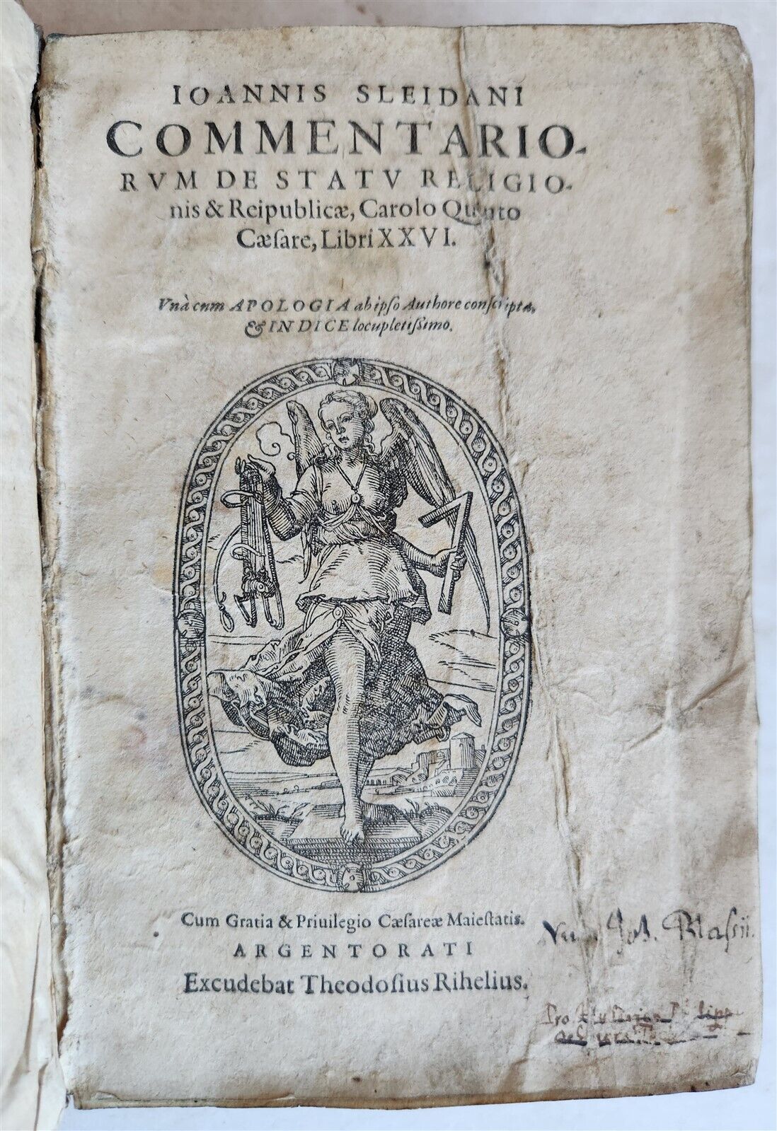 1558 HISTORY of REFORMATION by Johannes Sleidanus antique VELLUM BINDING