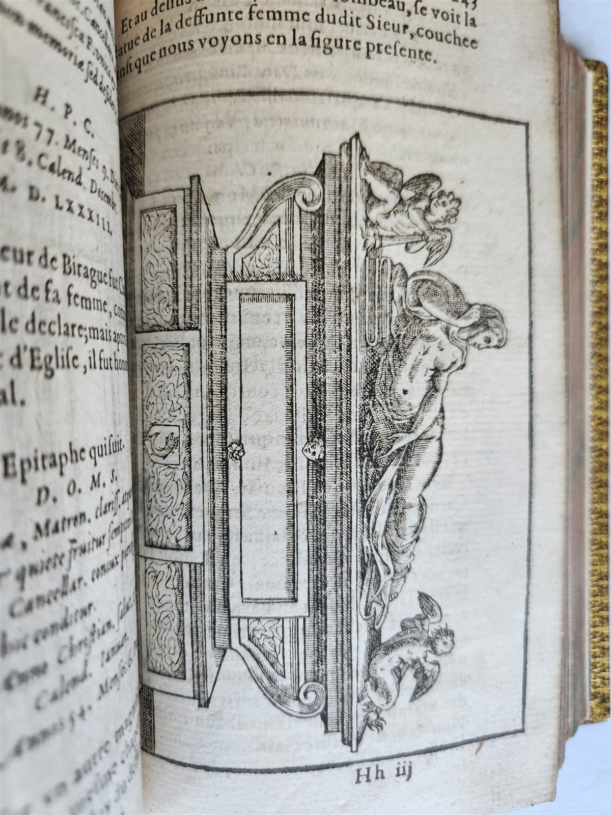 1608 HISTORICAL GUIDE to PARIS ILLUSTRATED w/ 55 WOODCUTS antique