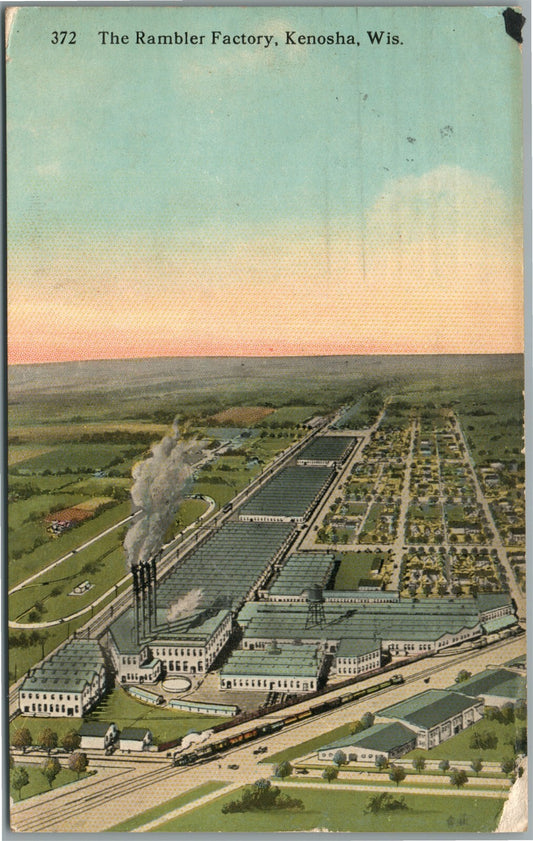 KENOSHA WI RAMBLER COMPANY ANTIQUE POSTCARD