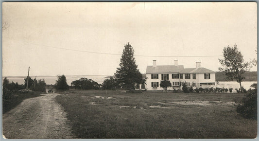 BROOKLINE ME STREET VIEW ANTIQUE REAL PHOTO POSTCARD RPPC