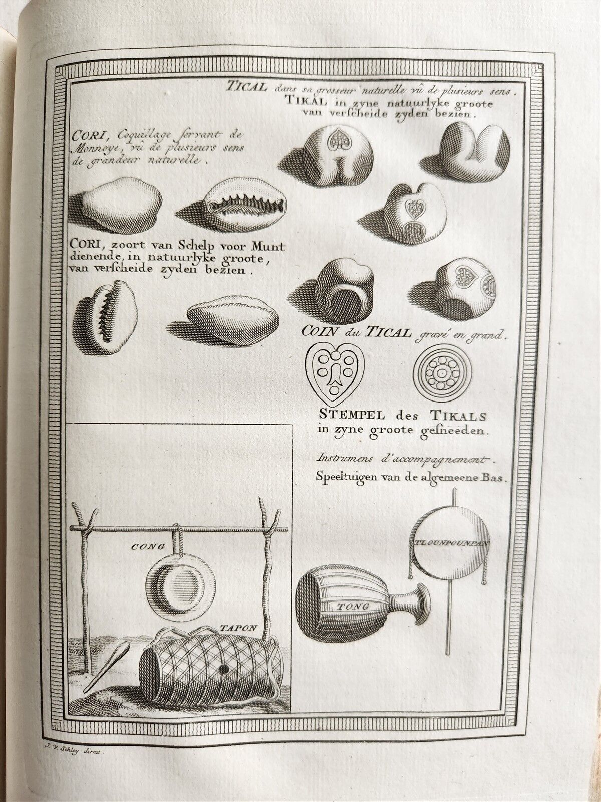 1755 TRAVELS TO EAST INDIES SIAM antique Histoire generale des voyages ILLUSTR.