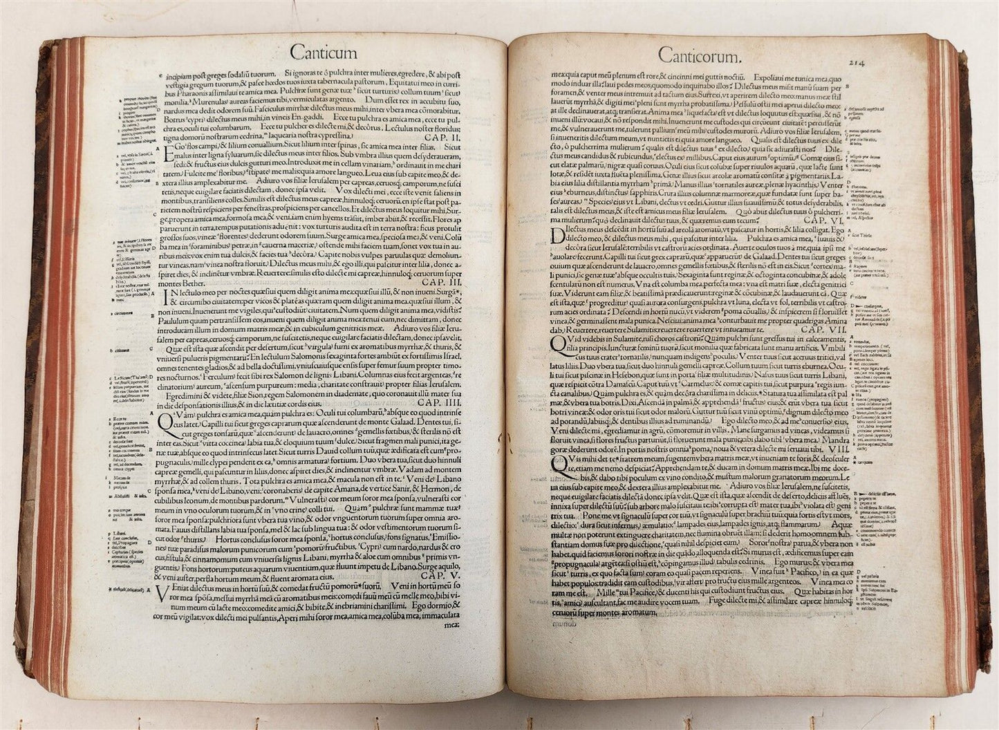 1537 BIBLE in LATIN antique FOLIO BIBLIA BREVES IN AEDEM ANNOTATIONES 16th CENT.