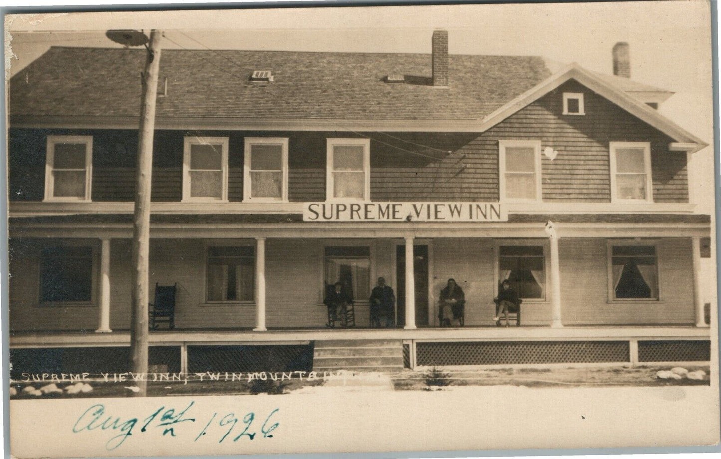 TWIN MOUNTAIN ME SUPREME VIEW INN ANTIQUE REAL PHOTO POSTCARD RPPC