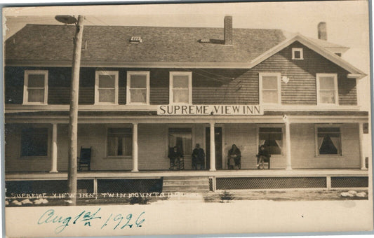 TWIN MOUNTAIN ME SUPREME VIEW INN ANTIQUE REAL PHOTO POSTCARD RPPC