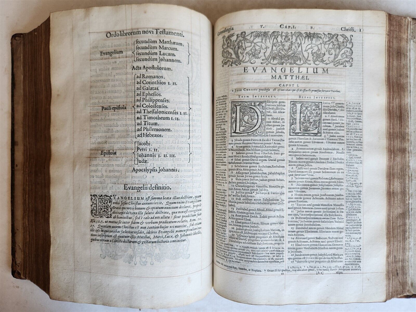 1593 BIBLE in LATIN antique LONDON ROBERT BARKER Old & New Testament FOLIO