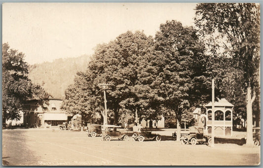 SOUTH ROYALTON VT PARK CARD PARKING ANTIQUE REAL PHOTO POSTCARD RPPC