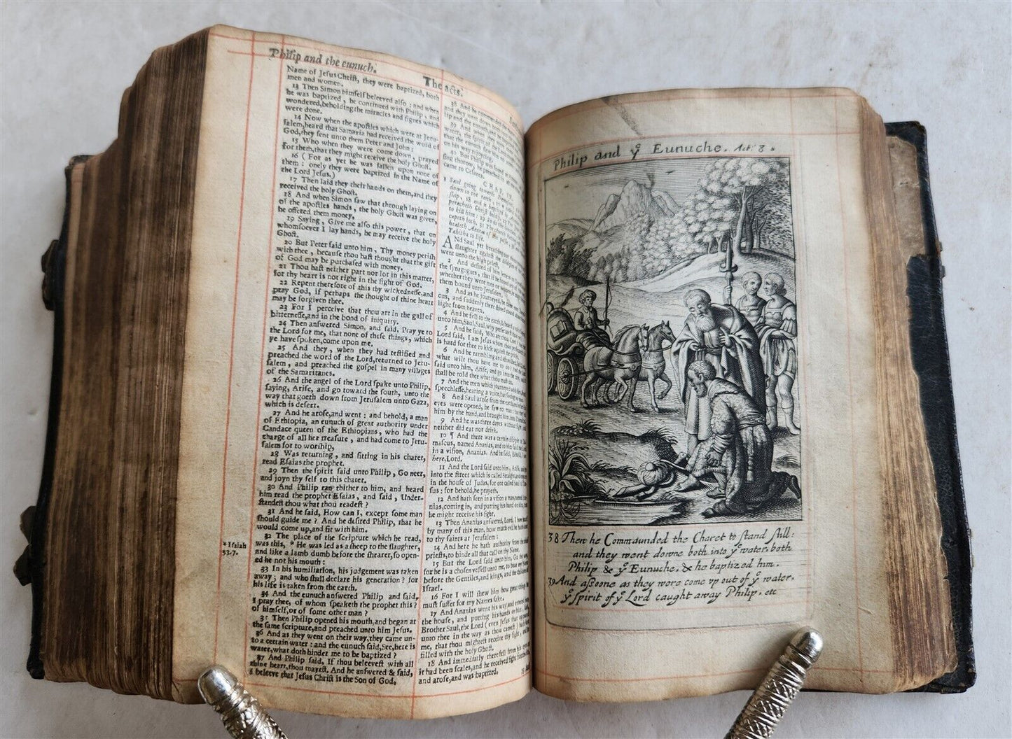 1648 BIBLE in ENGLISH antique Old & New Testament LONDON ILLUSTRATED 114 PLATES