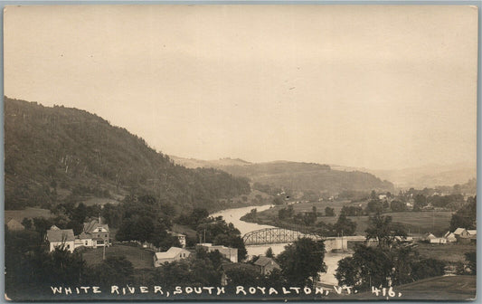 SO. ROYALTON VT WHITE RIVER ANTIQUE REAL PHOTO POSTCARD RPPC