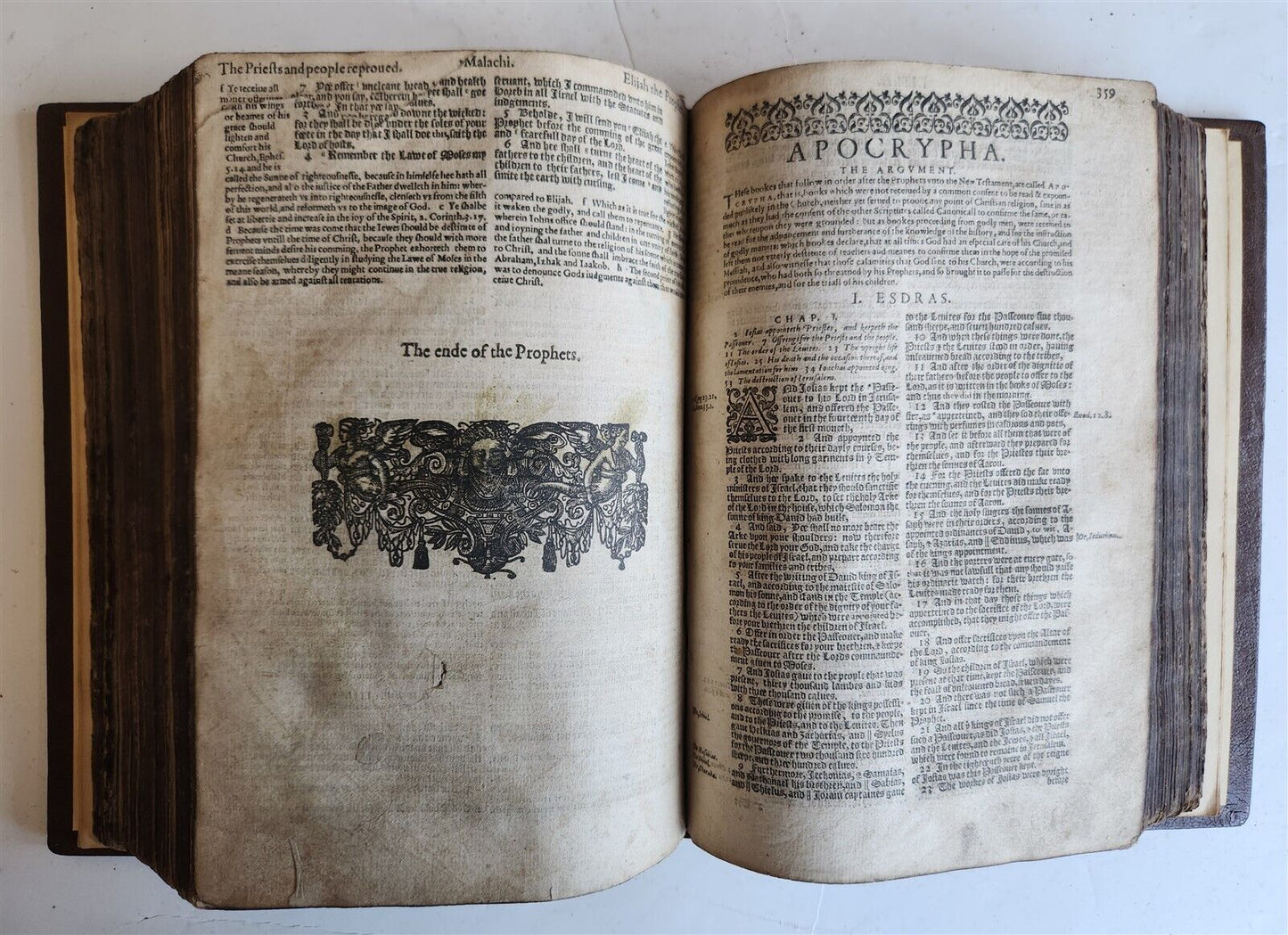 1608 BIBLE in ENGLISH antique Old & New Testament printed by ROBERT BARKER