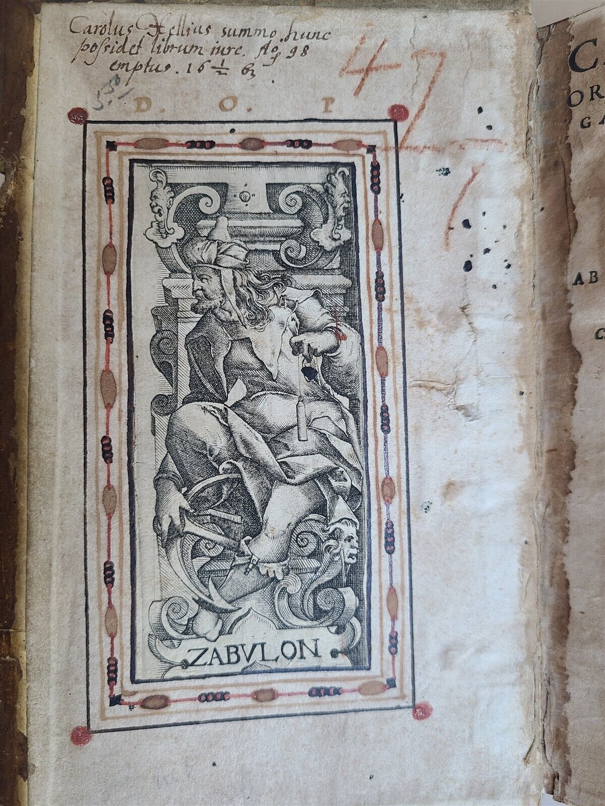 1594 CALLIGRAPHIA by Johannes Posselius antique PIGSKIN BINDING w/ CLASPS