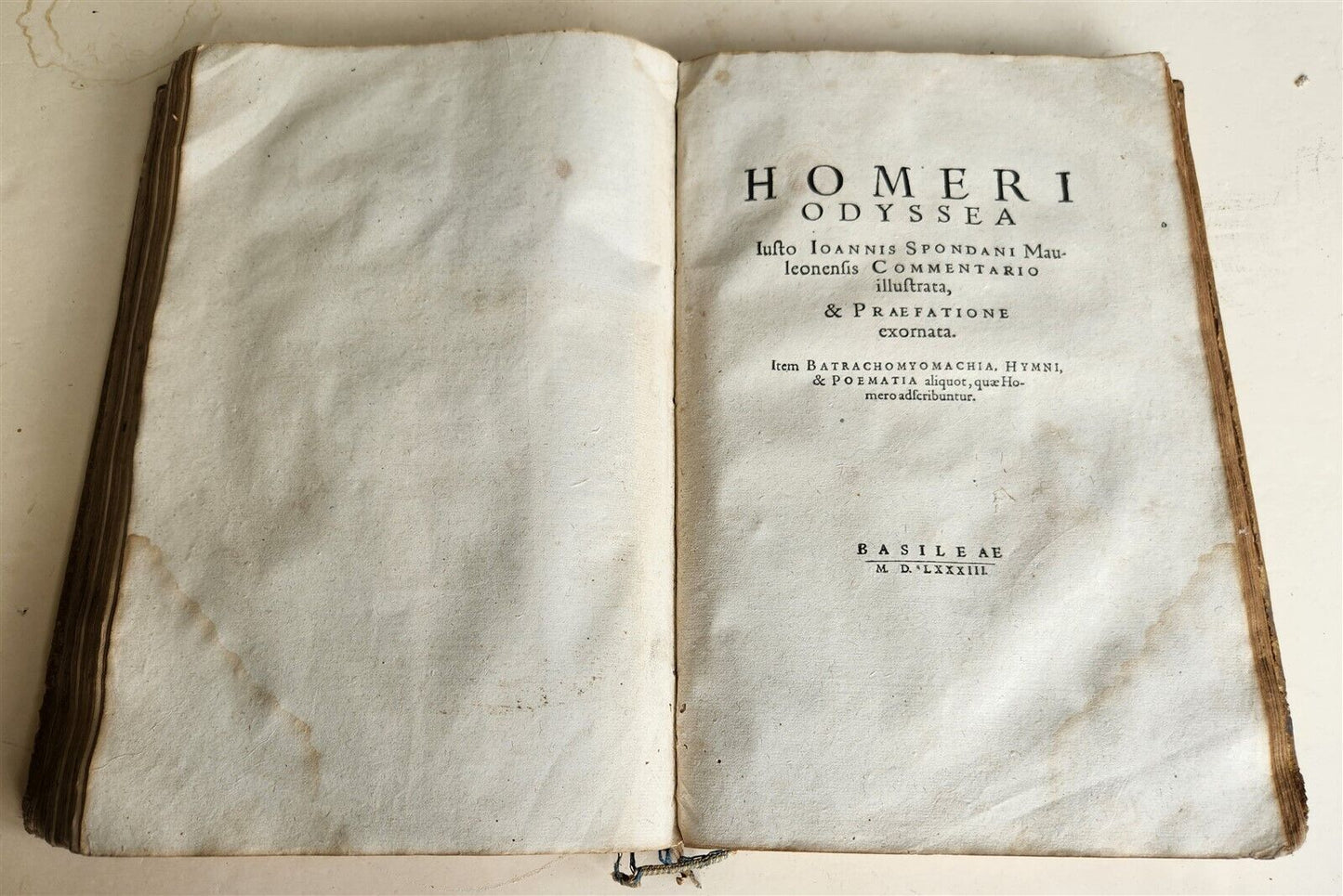 1583 HOMER ILIAD & ODYSSEY 16th CENTURY FOLIO antique SCARCE in GREEK & LATIN