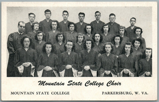 PARKERSBURG WV MOUNTAIN STATE COLLEGE GRADUATES ANTIQUE POSTCARD