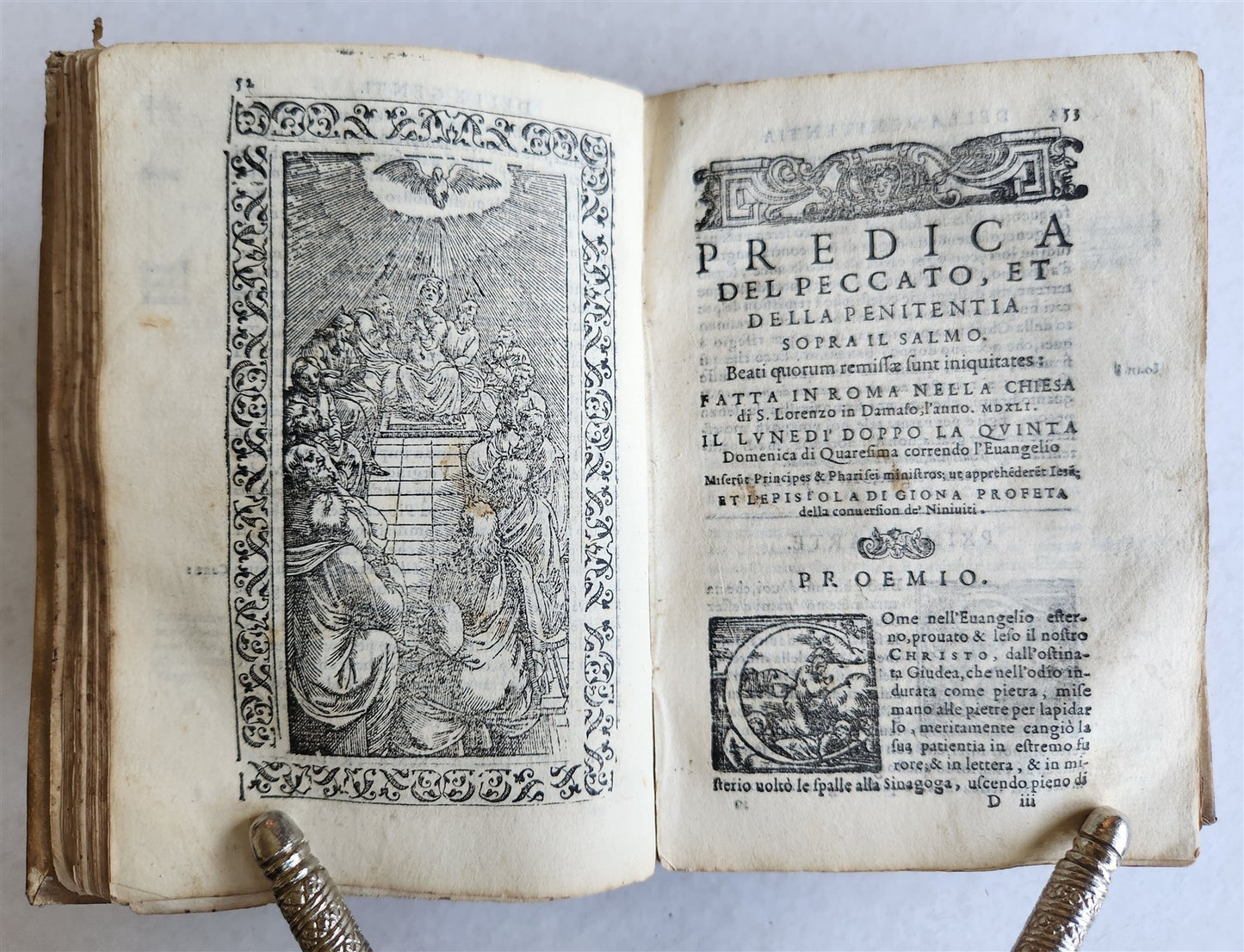 1581 SERMONS by MUSSO COPRNELIO antique 16th CENTURY vellum ILLUSTRATED scarce