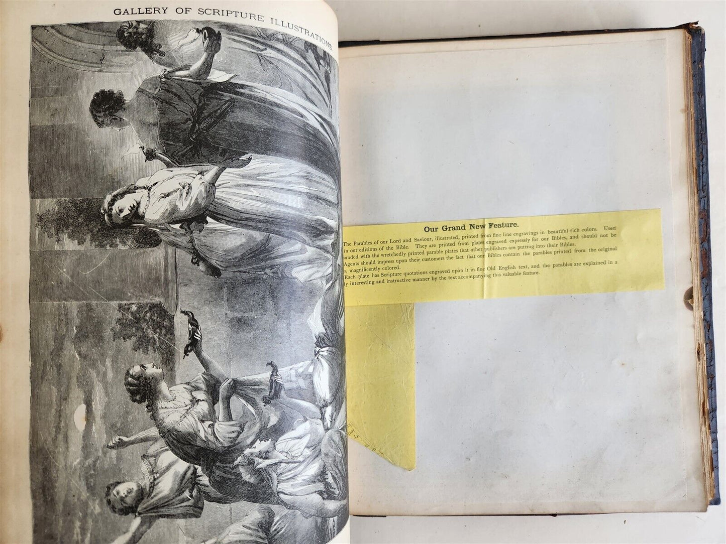 1870s BIBLE SALESMAN SAMPLE RARE antique AMERICANA ILLUSTRATED FOLIO G. DORE