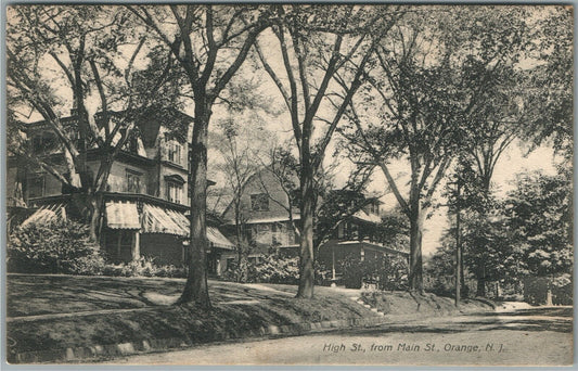 ORANGE NJ HIGH STREET ANTIQUE POSTCARD