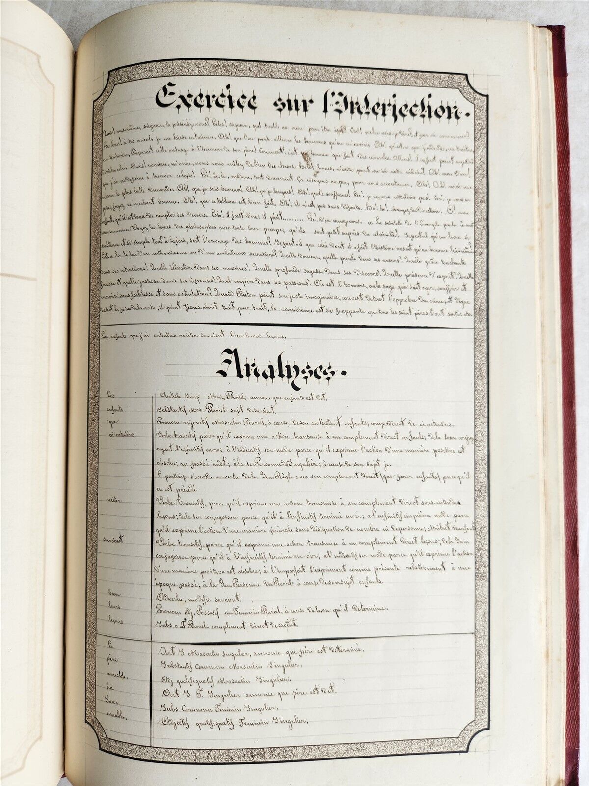 1840 MANUSCRIPT in FRENCH antique FOLIO 57 leaves