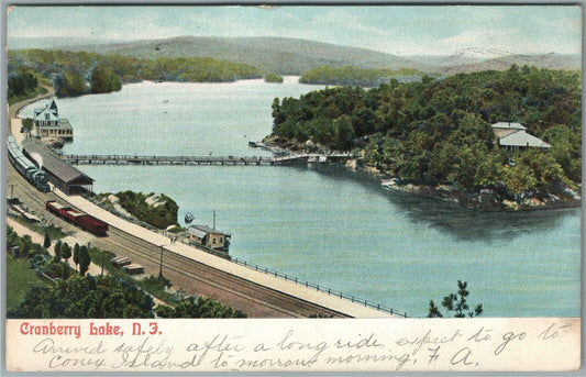 CRANBERRY LAKE NJ ANTIQUE POSTCARD