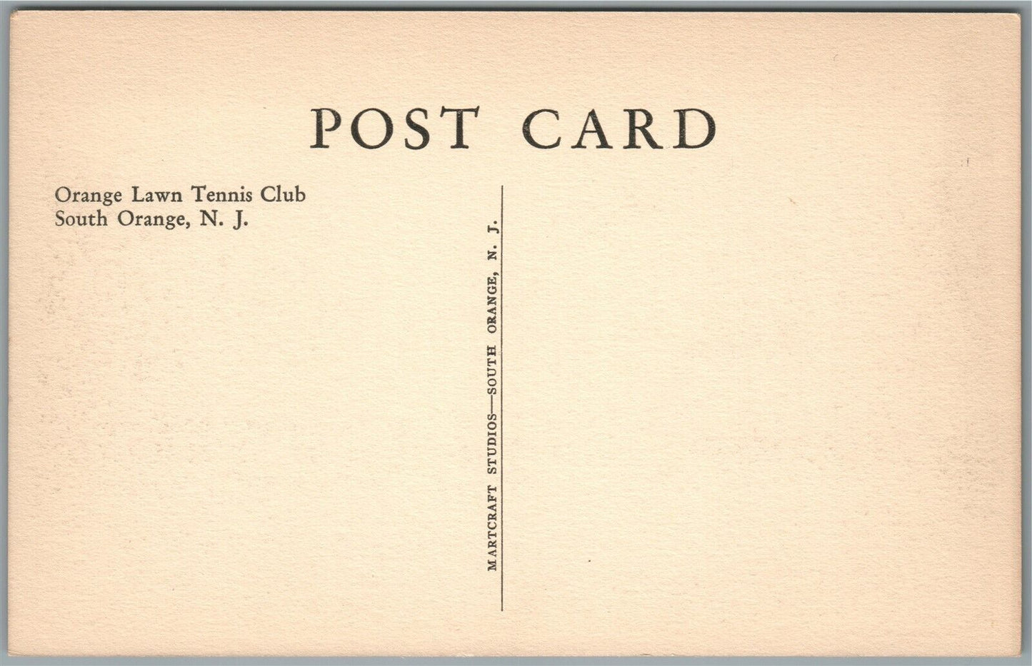 SOUTH ORANGE NJ LAWN TENNIS CLUB ANTIQUE POSTCARD