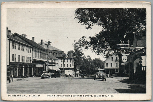 HILLSBORO IN MAIN STREET ANTIQUE POSTCARD