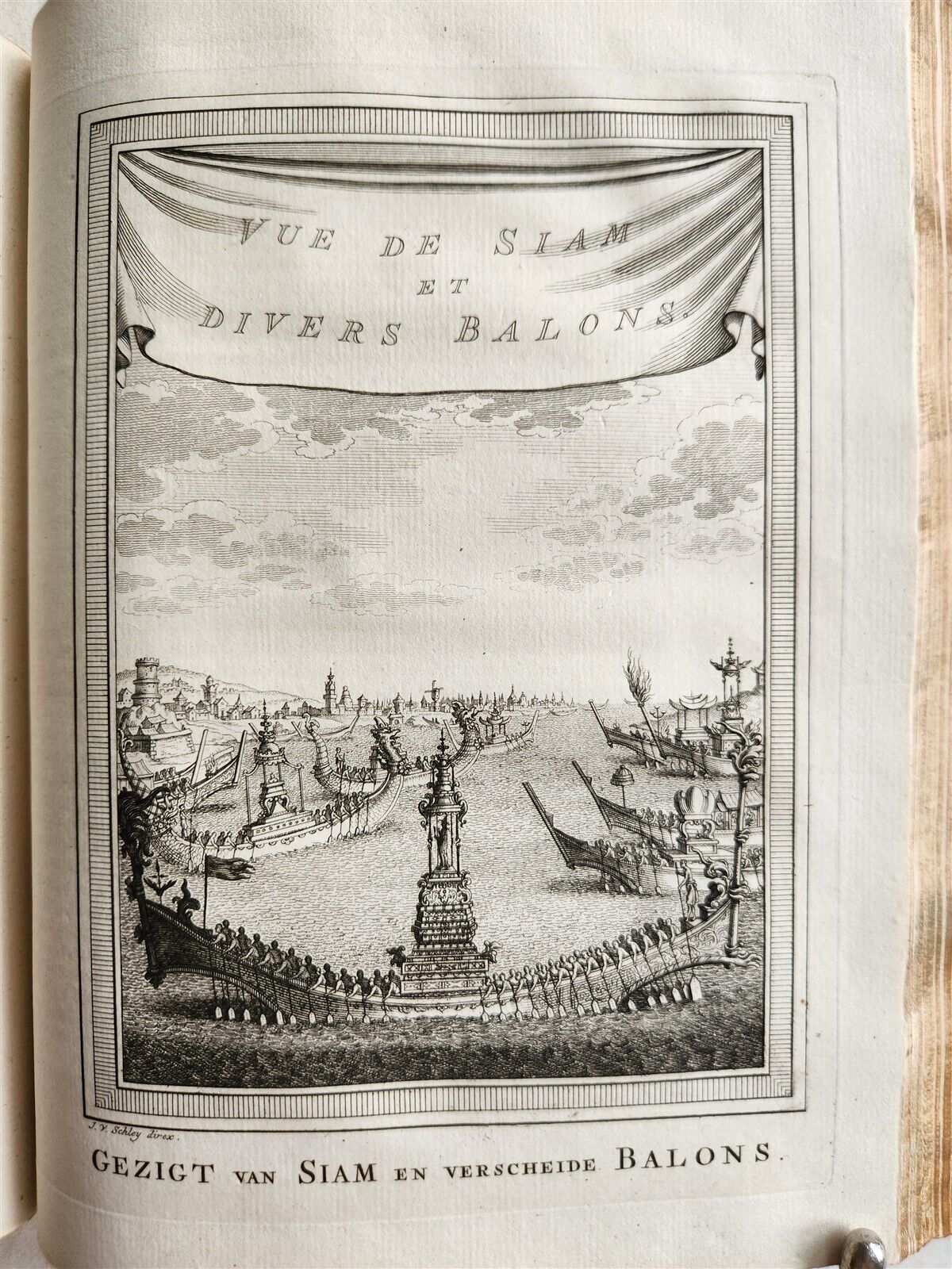 1755 TRAVELS TO EAST INDIES SIAM antique Histoire generale des voyages ILLUSTR.