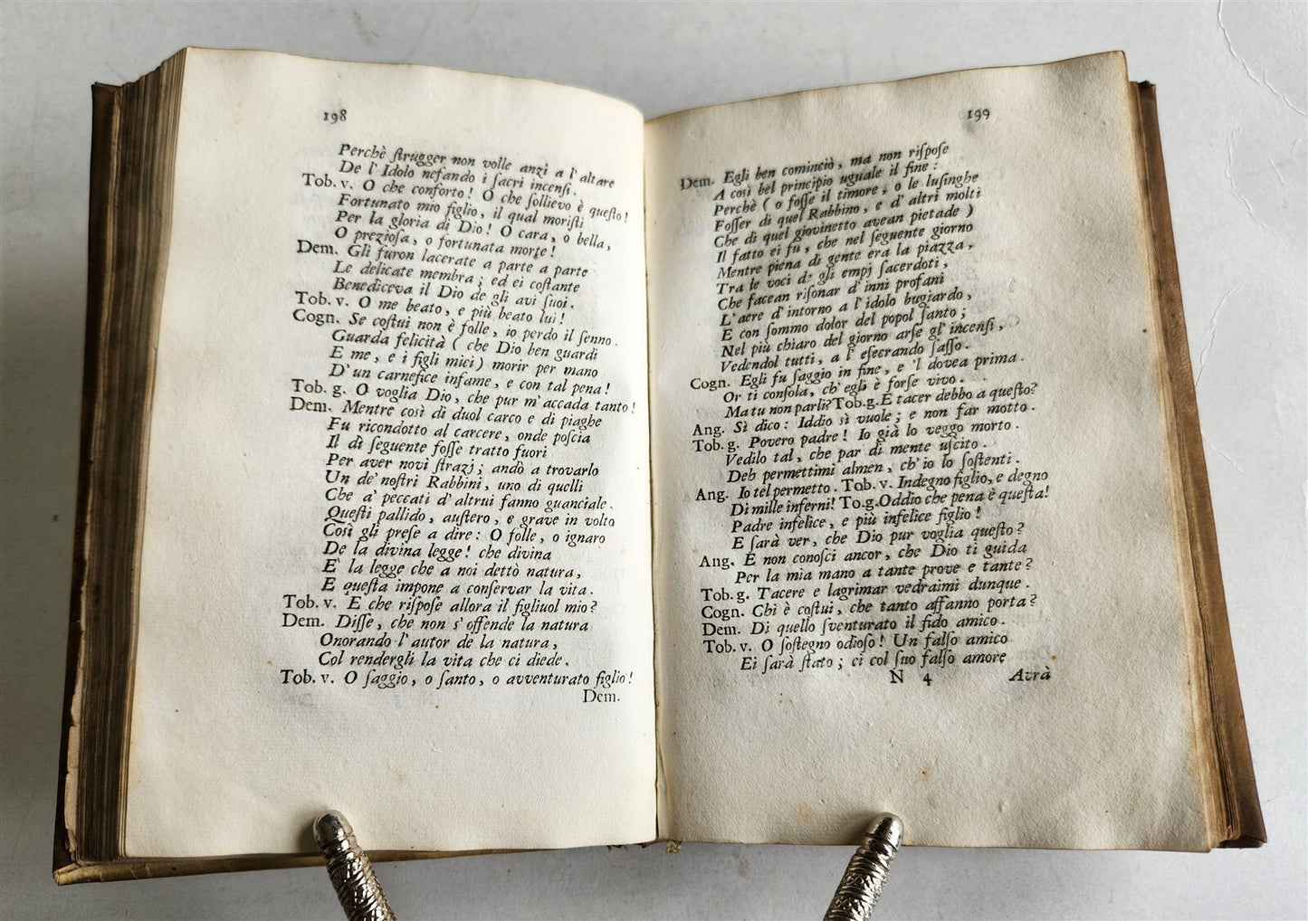 1736 POETRY antique POESIE del SIGNOR ABATE DOMENICO LAZZARINI vellum bound