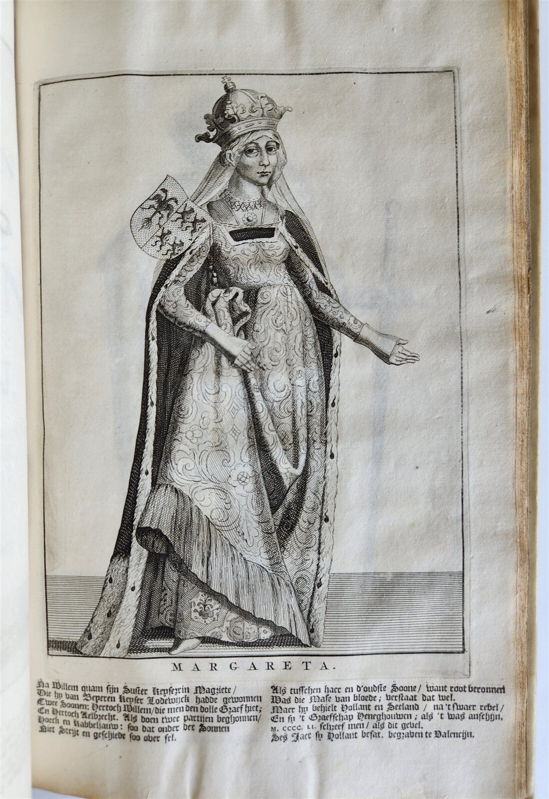 1699 CHRONICLE of COUNTS of HOLLAND antique ILLUSTRATED FOLIO vellum bound