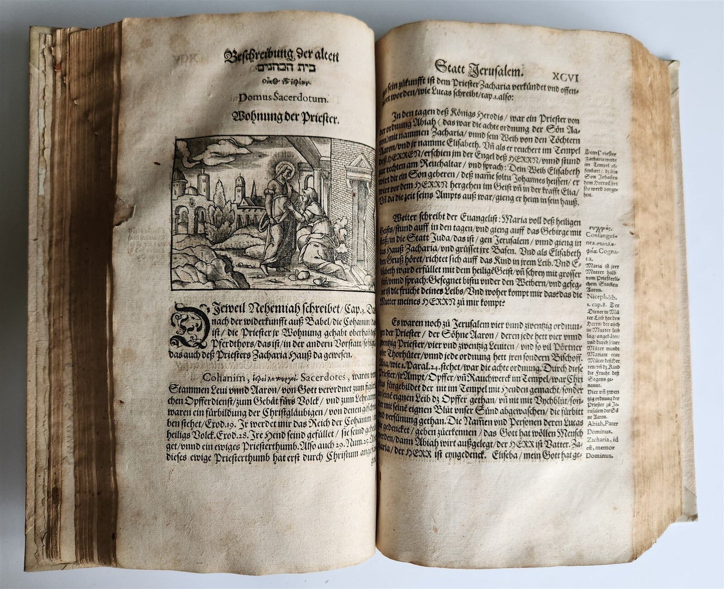 1563 JERUSALEM ANCIENT CAPITAL of JEWS antique ILLUSTRATED FOLIO in GERMAN