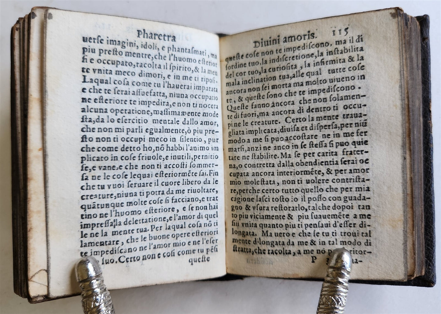 1563 Pharetra Divini Amoris antique 16th CENTURY BINDING Treasury of Divine Love